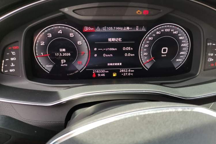 Used Audi A6L 2019 45 TFSI Prestige Elegant Edition Odometer Close Up