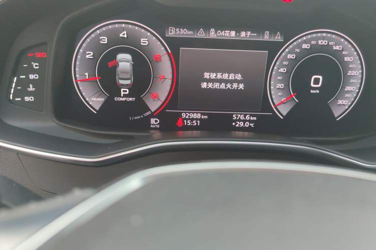 Used Audi A6L 2019 40 TFSI Luxury Dynamic Model Odometer Close Up
