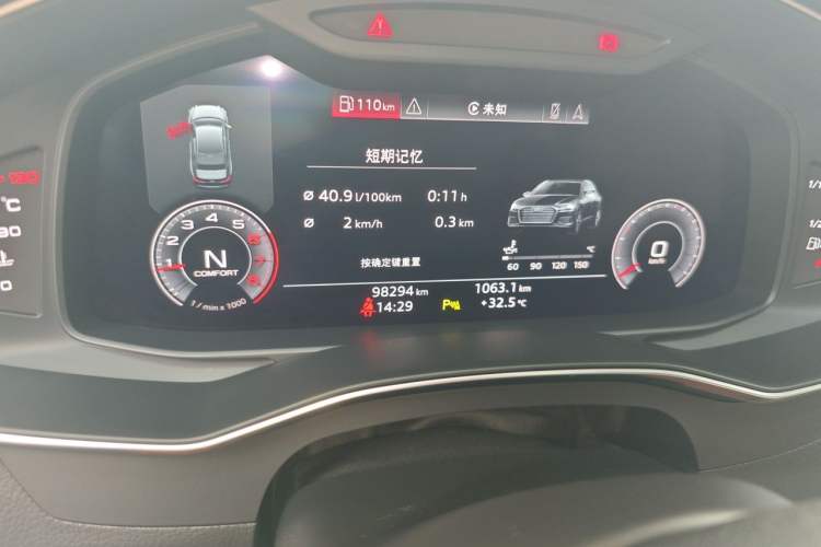 Used Audi A6L 2019 40 TFSI Luxury Prestige Edition Odometer Close Up