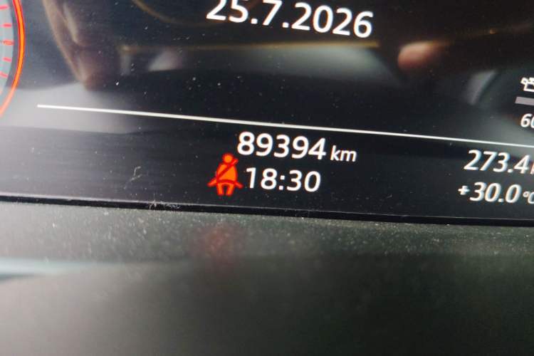Used Audi A6L 2019 40 TFSI Luxury Prestige Edition Odometer Close Up