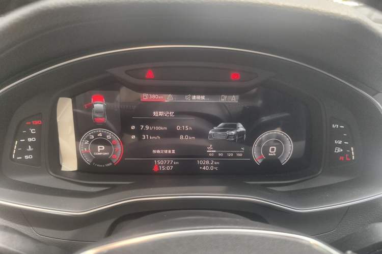 Used Audi A6L 2019 40 TFSI Luxury Dynamic Model Odometer Close Up