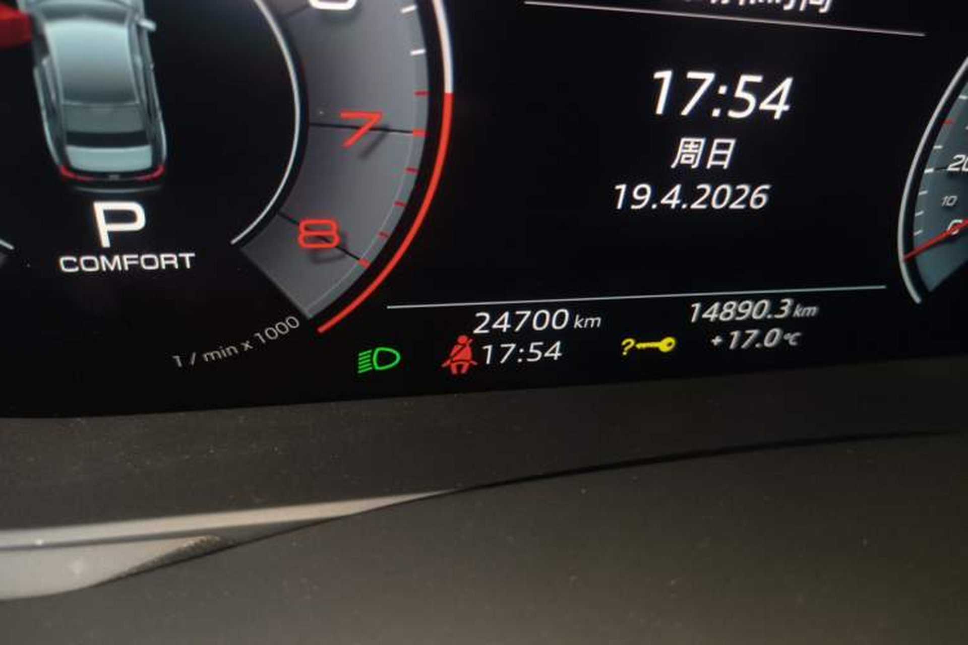 Used Audi A6L 2019 45 TFSI quattro Prestige Elegant Edition Odometer Close Up