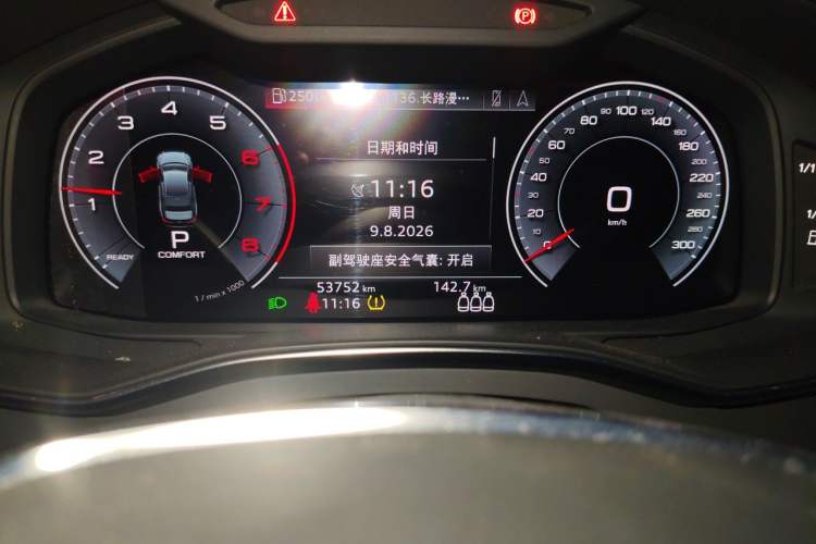 Used Audi A6L 2019 40 TFSI Luxury Prestige Edition Odometer Close Up