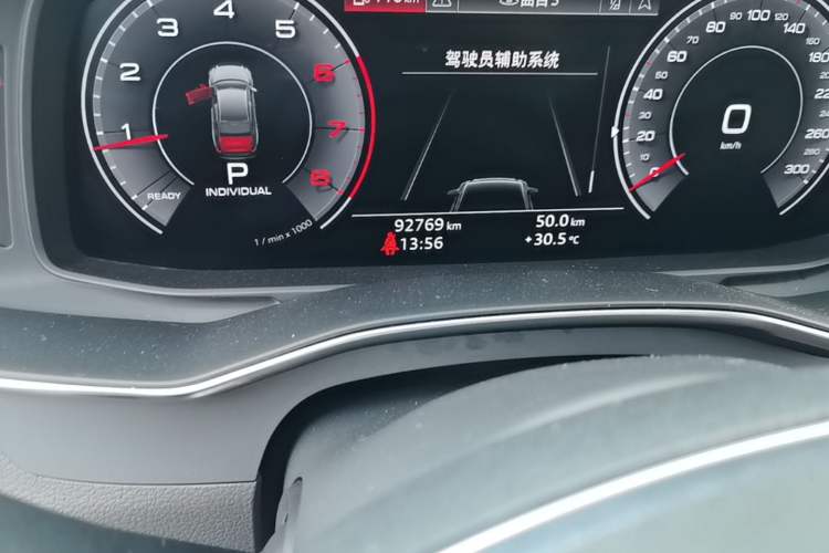 Used Audi A6L 2019 40 TFSI Luxury Dynamic Model Odometer Close Up