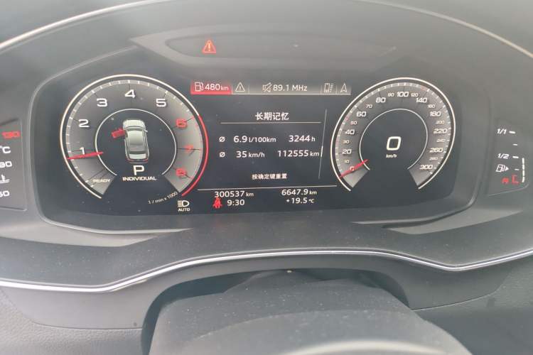 Used Audi A6L 2019 40 TFSI Luxury Dynamic Model Odometer Close Up