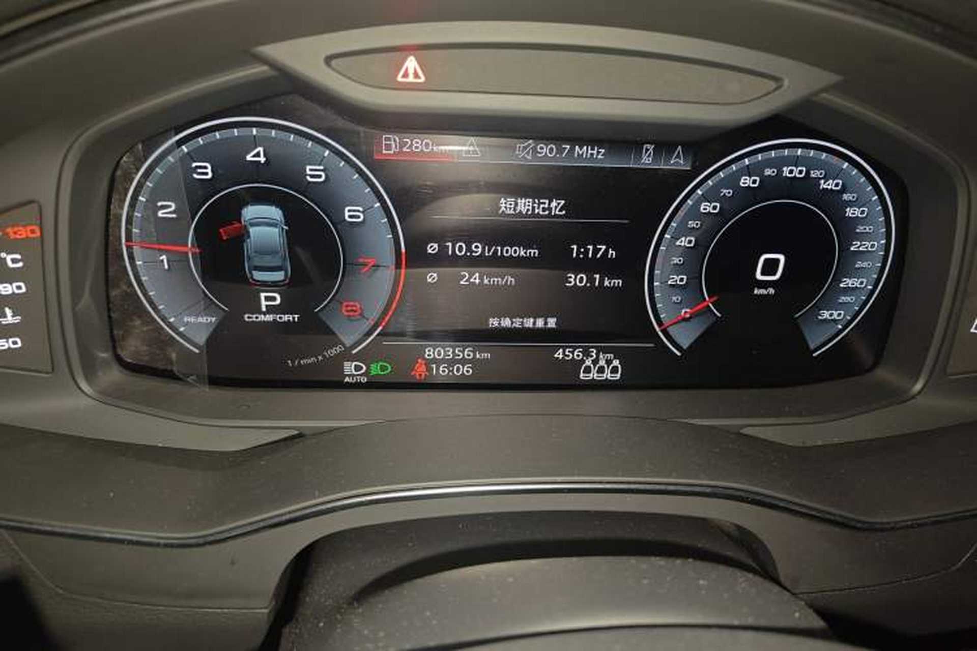 Used Audi A6L 2019 45 TFSI Prestige Dynamic Edition Odometer Close Up