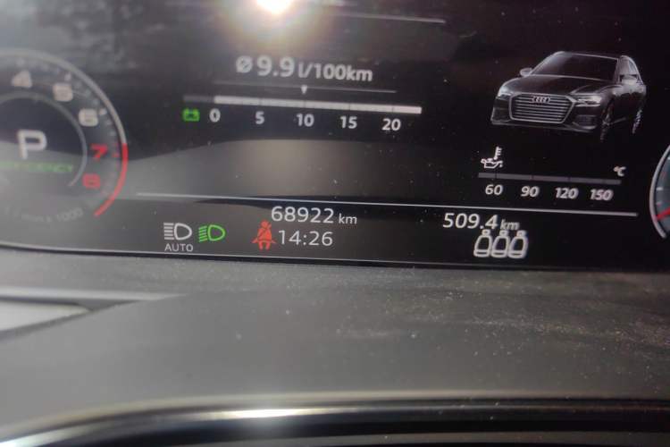 Used Audi A6L 2019 45 TFSI Prestige Dynamic Edition Odometer Close Up