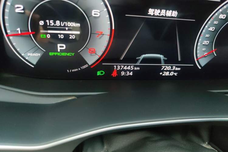 Used Audi A6L 2019 45 TFSI Prestige Elegant Edition Odometer Close Up