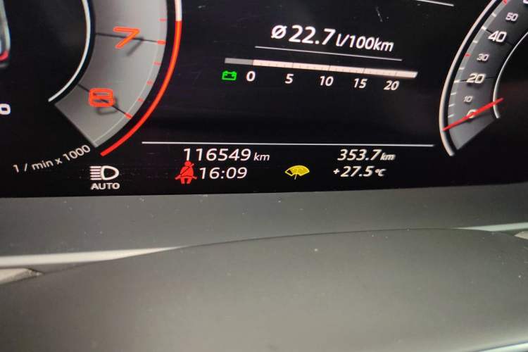 Used Audi A6L 2019 45 TFSI quattro Prestige Elegant Edition Odometer Close Up