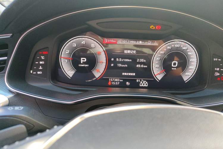Used Audi A6L 2019 40 TFSI Luxury Dynamic Model Odometer Close Up
