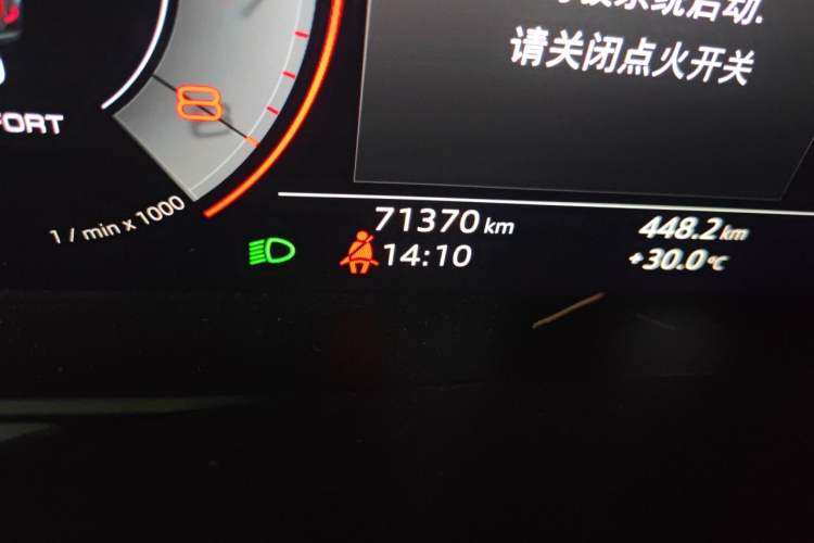Used Audi A6L 2019 45 TFSI Prestige Elegant Edition Odometer Close Up