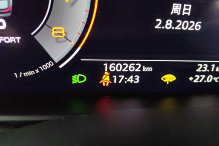 Used Audi A6L 2019 40 TFSI Luxury Dynamic Model Odometer Close Up
