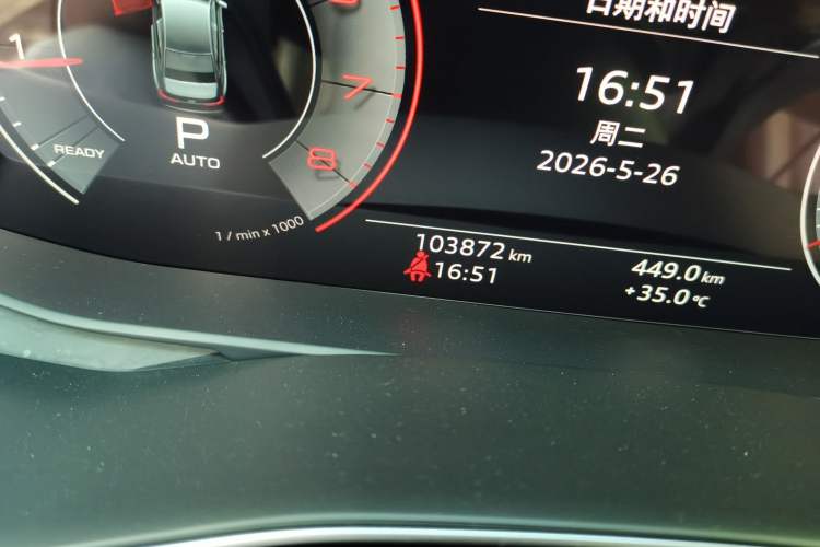 Used Audi A6L 2019 40 TFSI Luxury Prestige Edition Odometer Close Up