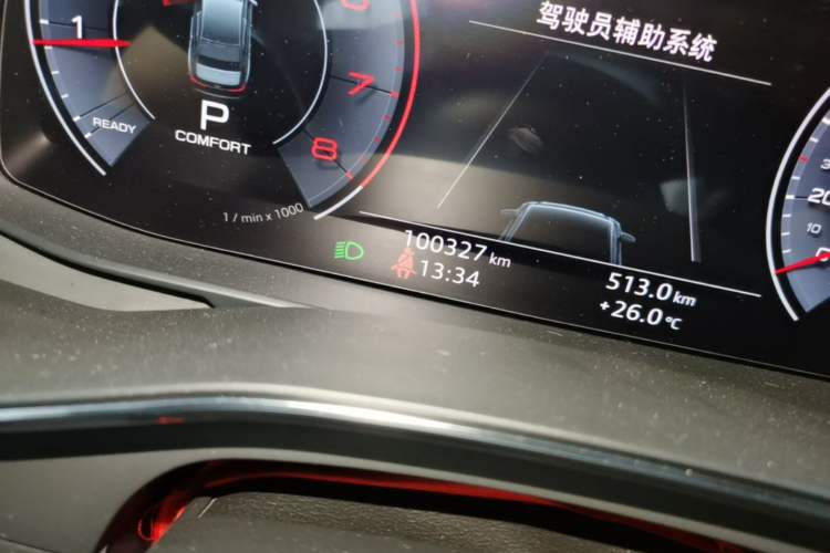 Used Audi A6L 2019 40 TFSI Luxury Dynamic Model Odometer Close Up