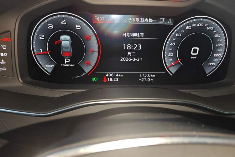 Used Audi A6L 2019 40 TFSI Luxury Prestige Edition Odometer Close Up