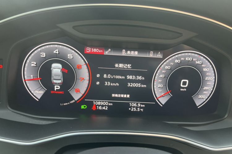 Used Audi A6L 2019 40 TFSI Luxury Dynamic Model Odometer Close Up