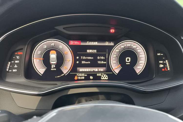 Used Audi A6L 2019 40 TFSI Luxury Dynamic Model Odometer Close Up