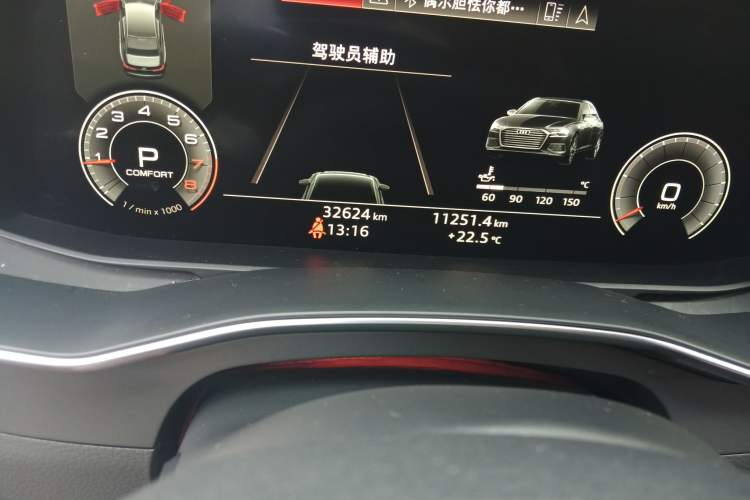 Used Audi A6L 2019 45 TFSI quattro Prestige Dynamic Edition Odometer Close Up