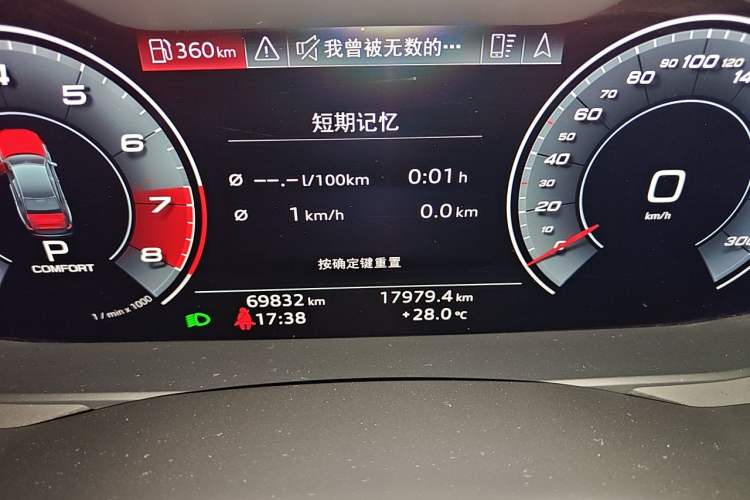 Used Audi A6L 2019 45 TFSI Prestige Dynamic Edition Odometer Close Up