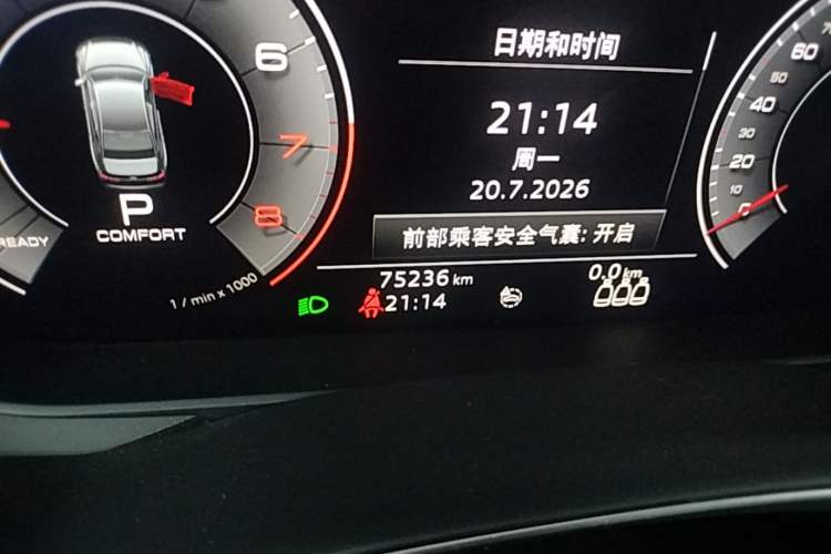 Used Audi A6L 2019 45 TFSI quattro Prestige Dynamic Edition Odometer Close Up