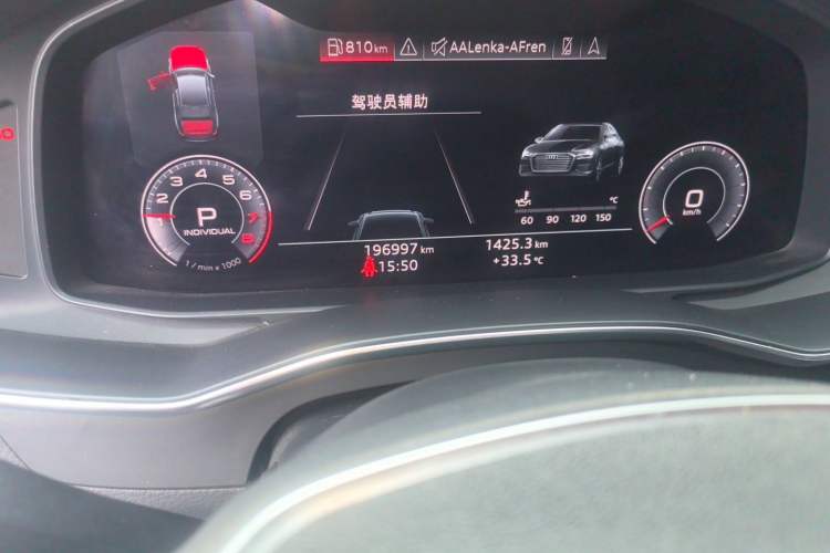 Used Audi A6L 2019 45 TFSI Prestige Dynamic Edition Odometer Close Up