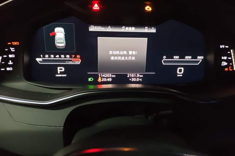 Used Audi A6L 2019 55 TFSI quattro Prestige Dynamic Edition Odometer Close Up
