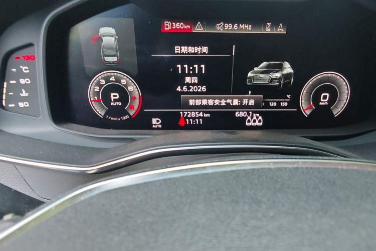 Used Audi A6L 2019 45 TFSI Prestige Dynamic Edition Odometer Close Up