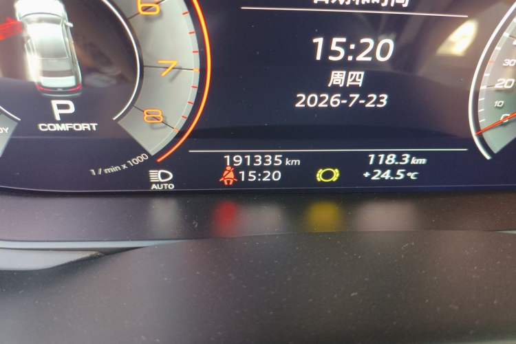 Used Audi A6L 2019 40 TFSI Luxury Dynamic Model Odometer Close Up