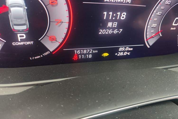 Used Audi A6L 2019 40 TFSI Luxury Dynamic Model Odometer Close Up