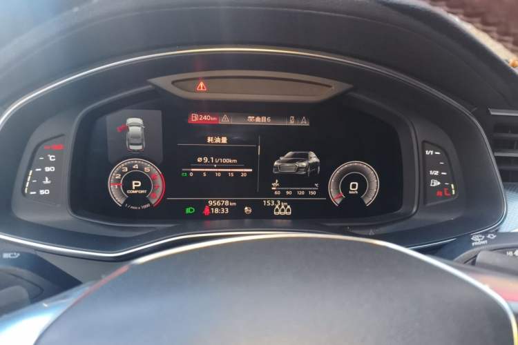 Used Audi A6L 2019 40 TFSI Luxury Dynamic Model Odometer Close Up