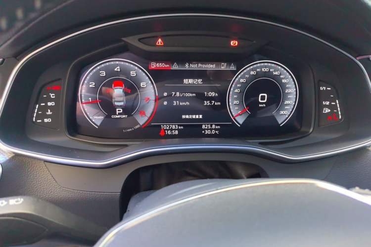 Used Audi A6L  Odometer Close Up
