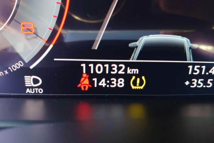 Used Audi A6L 2020 40 TFSI Luxury Dynamic Edition Odometer Close Up