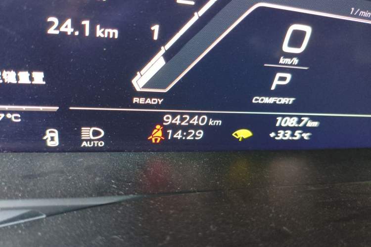 Used Audi A6L 2020 40 TFSI Luxury Dynamic Edition Odometer Close Up