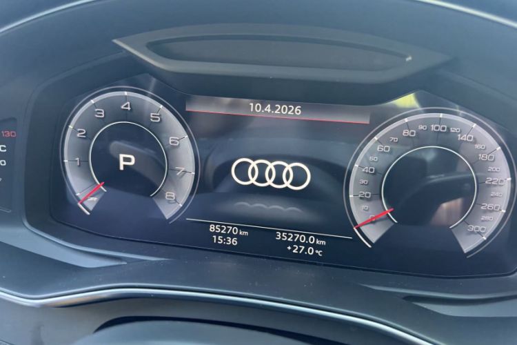 Used Audi A6L 2020 45 TFSI Prestige Elegant Edition Odometer Close Up