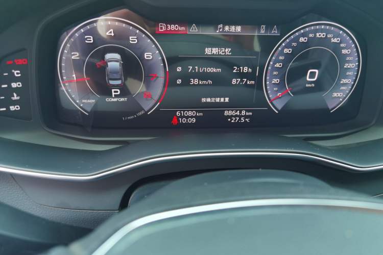 Used Audi A6L 2020 40 TFSI Luxury Prestige Edition Odometer Close Up
