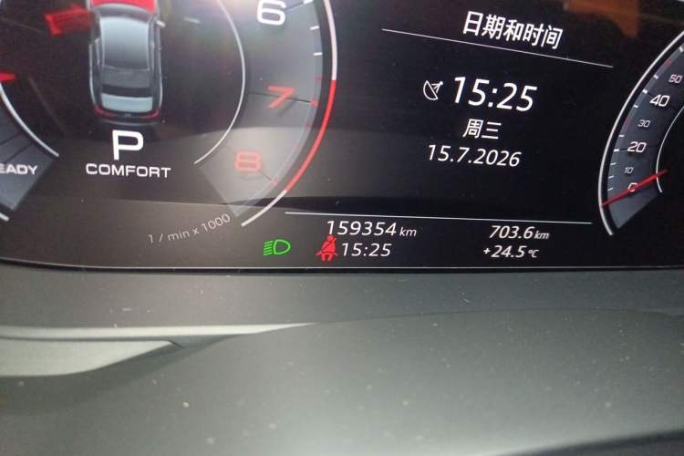Used Audi A6L 2020 40 TFSI Luxury Dynamic Edition Odometer Close Up
