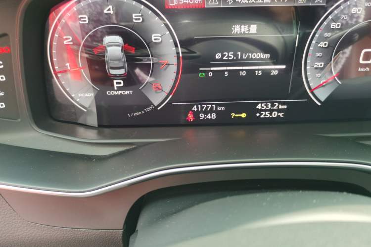 Used Audi A6L 2020 45 TFSI Prestige Elegant Edition Odometer Close Up