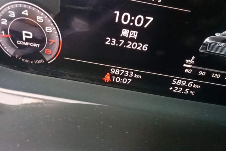Used Audi A6L 2020 45 TFSI Prestige Dynamic Edition Odometer Close Up