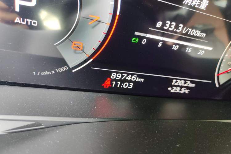 Used Audi A6L 2020 45 TFSI Prestige Dynamic Edition Odometer Close Up