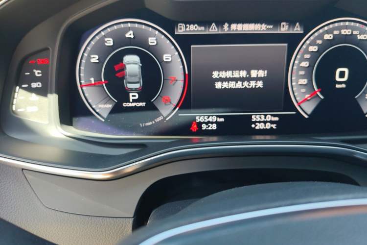 Used Audi A6L 2020 45 TFSI Prestige Dynamic Edition Odometer Close Up
