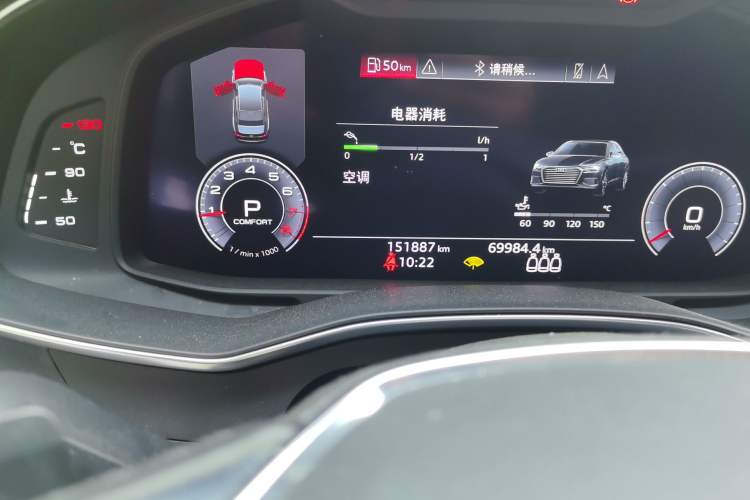 Used Audi A6L 2020 40 TFSI Luxury Prestige Edition Odometer Close Up