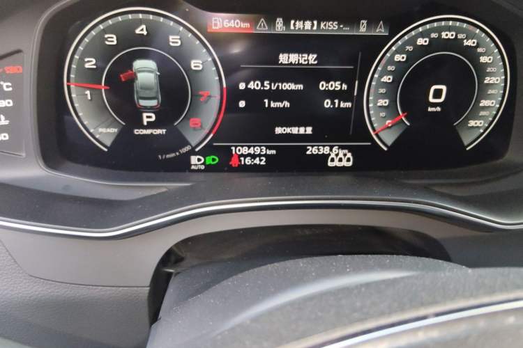 Used Audi A6L 2020 40 TFSI Luxury Dynamic Edition Odometer Close Up