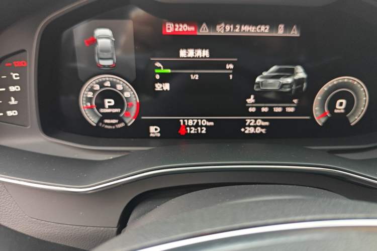 Used Audi A6L 2020 40 TFSI Luxury Dynamic Edition Odometer Close Up
