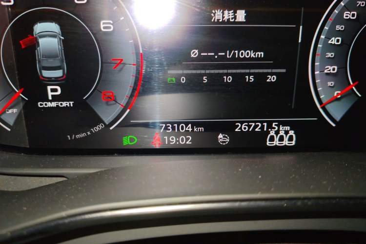 Used Audi A6L 2020 40 TFSI Luxury Dynamic Edition Odometer Close Up