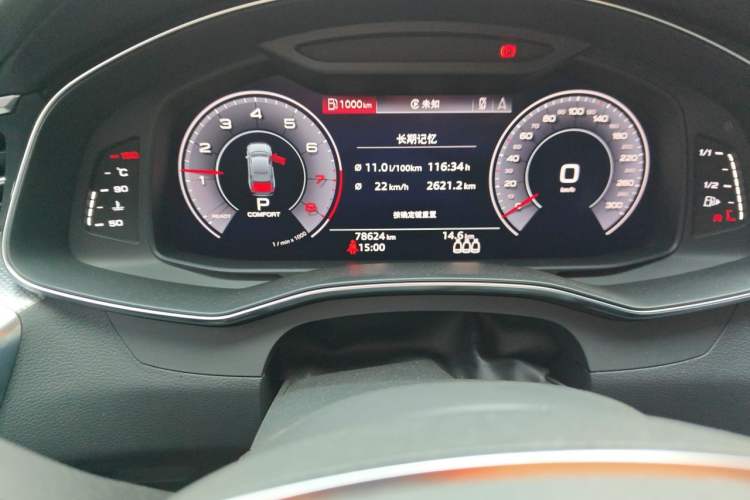 Used Audi A6L 2020 45 TFSI quattro Prestige Dynamic Edition Odometer Close Up