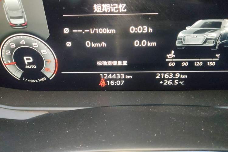 Used Audi A6L 2020 45 TFSI Prestige Dynamic Edition Odometer Close Up