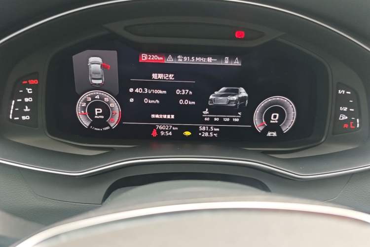 Used Audi A6L 2020 45 TFSI Prestige Dynamic Edition Odometer Close Up
