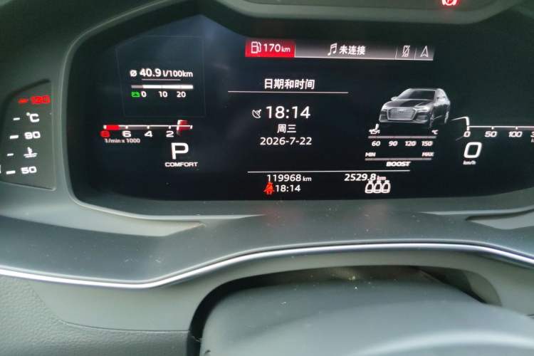 Used Audi A6L 2020 40 TFSI Luxury Dynamic Edition Odometer Close Up