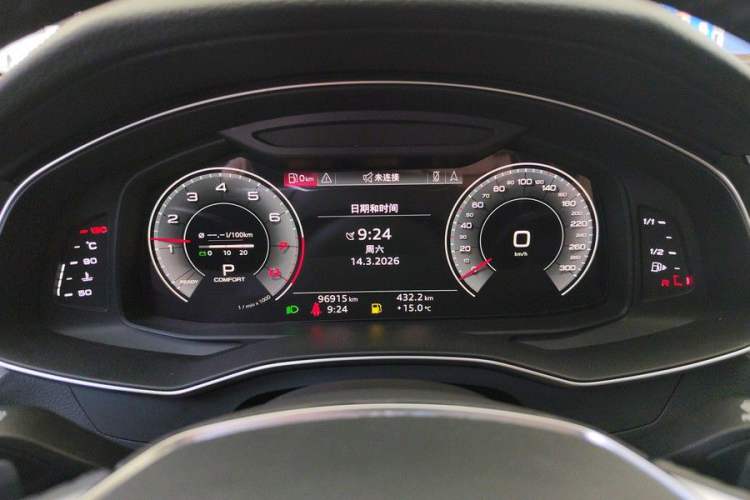 Used Audi A6L 2020 45 TFSI Prestige Elegant Edition Odometer Close Up