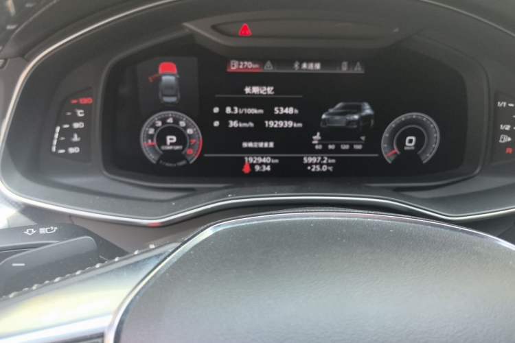 Used Audi A6L 2020 45 TFSI Prestige Dynamic Edition Odometer Close Up